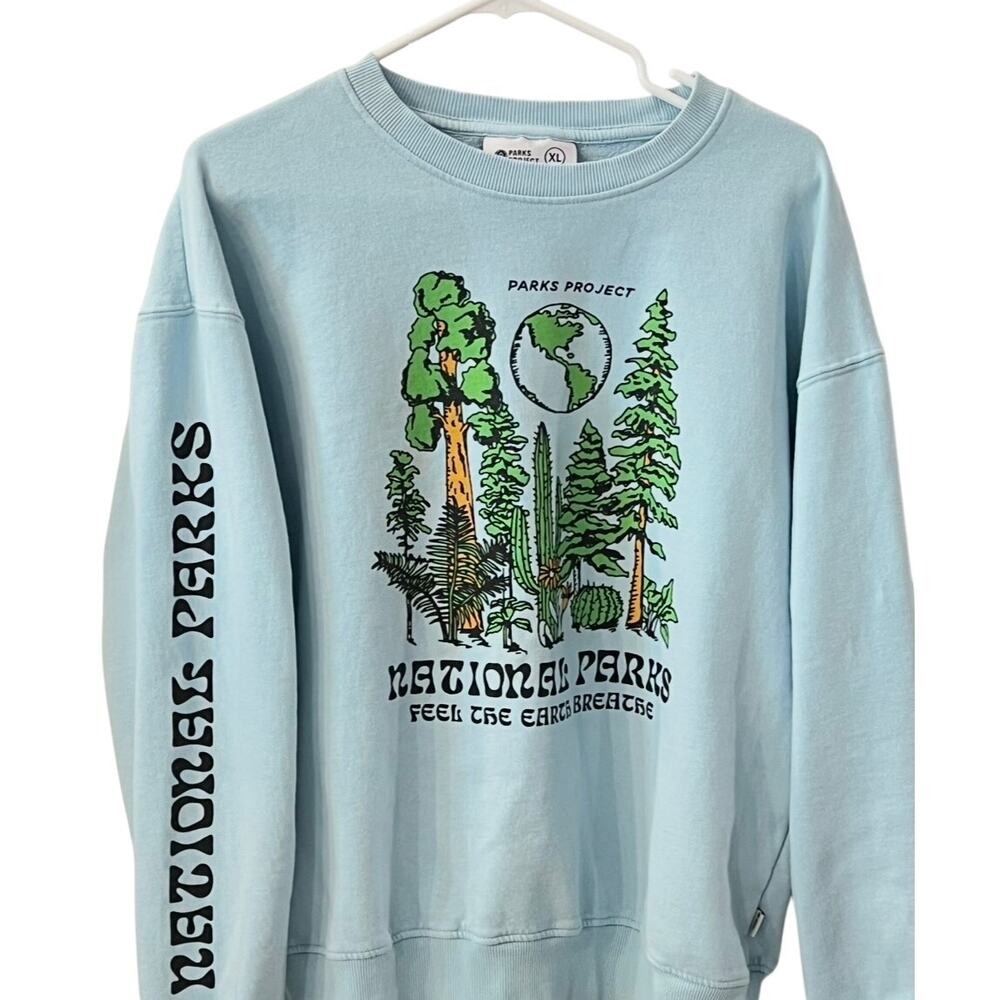 Parks Projects National Parks Sz XL FEEL THE EARTH BREATHE Crewneck Sweatshirt